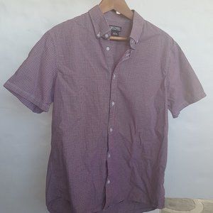 Michael Kors Men's Short Sleeve Plaid Button Down